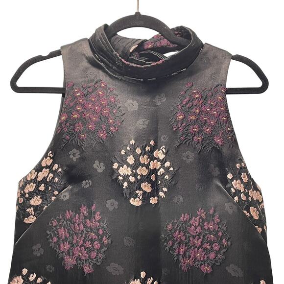 Zarr Collection Cocktail Dress Black and Pink Removeable Collar Flounce XS? - Picture 3 of 7